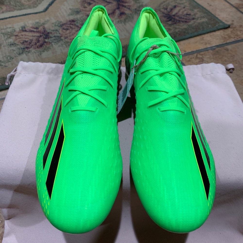 ADIDAS MEN'S X SPEEDPORTAL.1 FG SOLAR GREEN/BLACK” - Picture 4 of 13